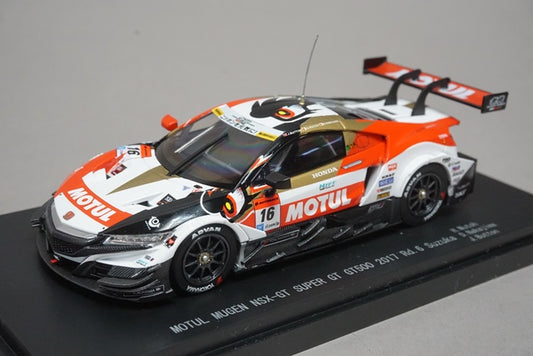 1:43 EBBRO 45548 Honda MOTUL MUGEN NSX-GT Super GT500 SUZUKA 2017 #16