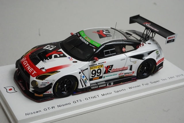 1:43 SPARK SJ067 Nissan GT-R NISMO GT3-GTNET Motor Sports-Winner Super Tec 24h #99 2018