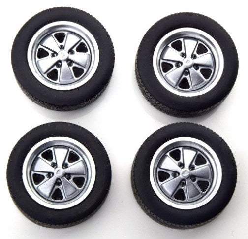 KKDCACC014 KK scale 1:18 Porsche Rims and Tyres set 250.000th 911 Grey Metallic