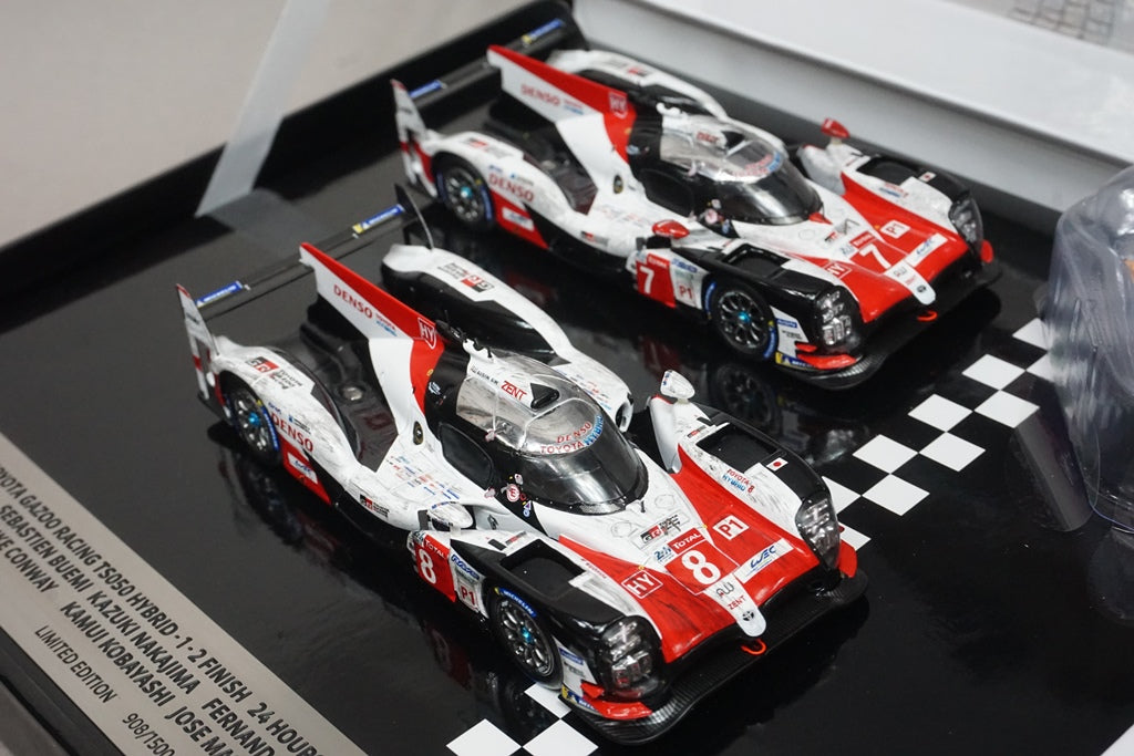 1:43 SPARK TY13143JWM Toyota TS050 Hybrid Le Mans 24h 2018 #7/#8 GAZOO Racing