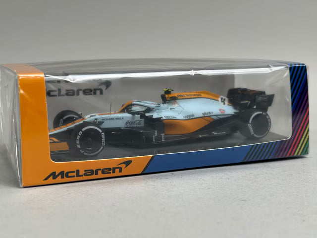 1:43 SPARK S7679 McLaren MCL35M Monaco GP L.Norris 2021 #4 GULF