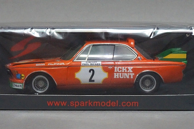 1:43 SPARK S2820 BMW CSL #2 Paul Ricard 1973 J.Ickx J.Hunt model car