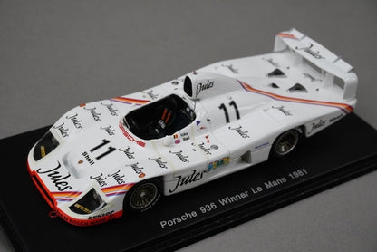 1:43 SPARK 43LM81 Porsche 936 Le Mans 24h Winner 1981 #11 model car