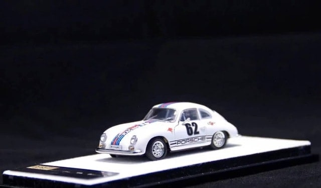 PGM-640502 PGM 1:64 Porsche 356 White Martini Fully Enclosed Model (Square Base)