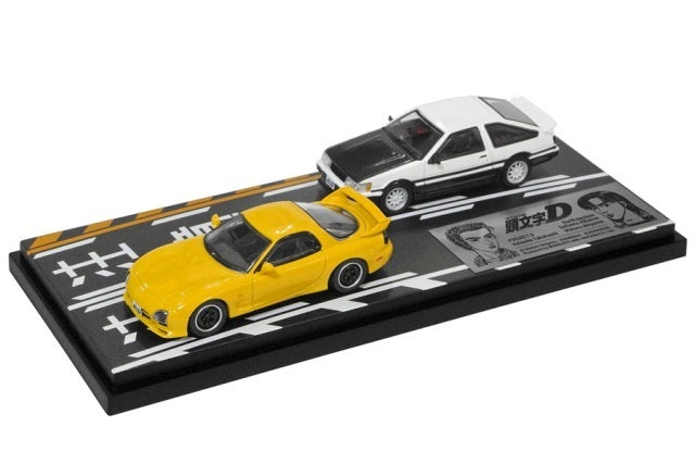 MD64210 MODELER'S 1:64 Initial D Set Vol.10 Keisuke Takahashi RX-7 (FD3S) & Wataru Akiyama Levin (AE86)