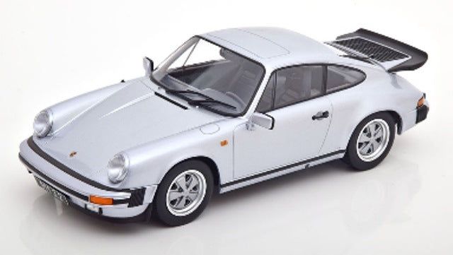 KKDC180714 KK scale 1:18 Porsche 911 Carrera 3.2 Coupe with rear spoiler 250.000 Anniversary 1988 Silver