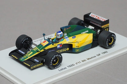 1:43 SPARK S1674 Lotus 102D Mexico GP 1992 #11 M.Hakkinen