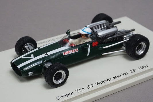 1:43 SPARK S3521 Cooper T81 Mexican GP 1966 Winner #7 John Surtees