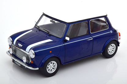 KKDC120053L KK scale 1:12 MINI COOPER 1990 Blue Metallic/White LHD