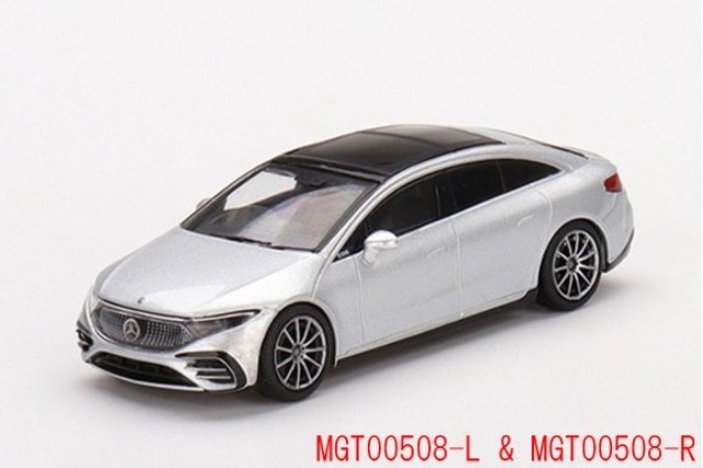 MGT00508-L TSM MINI-GT 1:64 Mercedes Benz EQS 580 4MATIC Silver Metallic LHD