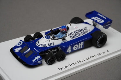 1:43 SPARK ROMU038 Tyrrell P34 1977 Japan GP P.Depailler #4 model car