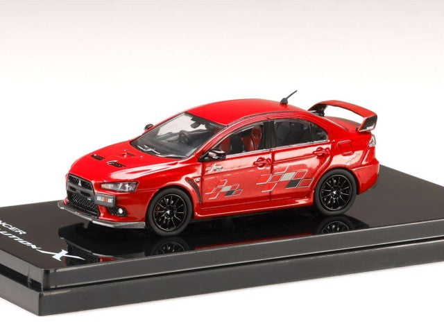 HJ643053BR Hobby JAPAN 1:64 Mitsubishi Lancer Evolution 10 RALLIART Red Metallic