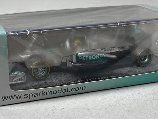 1:43 SPARK S3067 Mercedes F1 W04 Monaco GP Winner Nico Rosberg 2013 #9