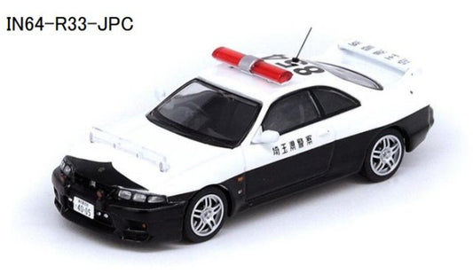 IN64-R33-JPC INNO MODELS 1:64 Nissan Skyline GT-R R33 Saitama Prefectural Police