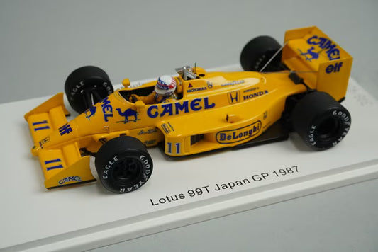 1:43 SPARK ROMU036 Lotus 99T Japan GP 1987 Satoru Nakajima #11 CAMEL