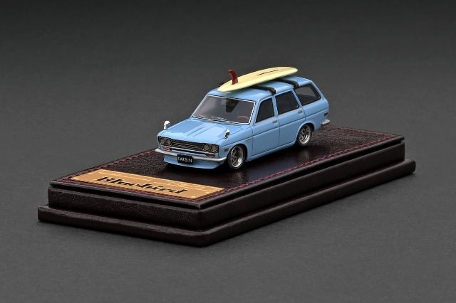 IG2884 ignition model 1:64 Datsun Bluebird (510) Wagon Light Blue Resin