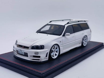 [ Pre-order ] Peako 1:18 Scale Nissan Stagea GTR R34 260RS Wagon in White