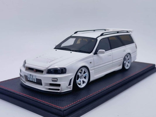 [ Pre-order ] Peako 1:18 Scale Nissan Stagea GTR R34 260RS Wagon in White
