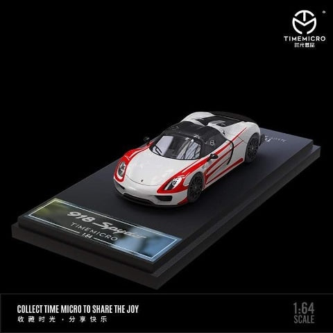 TM Time Micro 1:64 Porsche 918 Spyder White flame