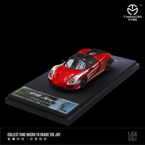 TM Time Micro 1:64 Porsche 918 Spyder RED flame