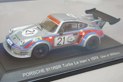 1:43 EBBRO 43535 Porsche 911 RSR Turbo Le Mans 1974 #21 Silver