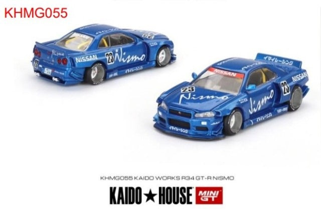 KHMG055 TSM MINI-GT 1:64 Nissan Skyline GT-R R34 Kaido Works V3 RHD