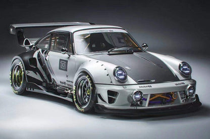 DCM 1:64 Porsche RWB 964 Matte Grey and Carbon Fiber Cover