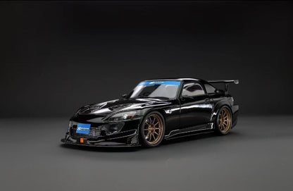 [ Pre-order ] 23A03-01B onemodel 1:18 Honda S2000 Spoon Street Cavon Bonnet Version (Black/Bronze Wheels)