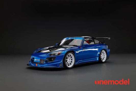 [ Pre-order ] 23A03-03 onemodel 1:18 Honda S2000 Spoon Street Carbon Bonnet Version Blue