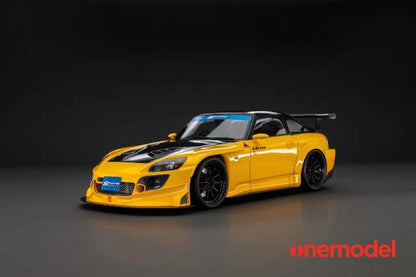 [ Pre-order ] 23A03-04 onemodel 1:18 Honda S2000 Spoon Street Carbon Bonnet Version (Yellow)