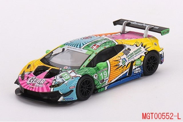 MGT00552-L TSM MINI-GT 1:64 Lamborghini Huracan GT3 EVO IMSA Daytona 24h 2020 #19 GEAR Racing LHD