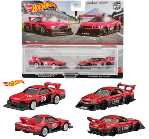 HKF49 Hot Wheels Nissan Premium 2-Pack Nissan Skyline Silhouette / LB-ER34 Super Silhouette Nissan Skyline