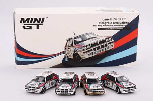 MGTS0002 TSM MINI-GT 1:64 Lancia Delta HF Integrale Evoluzione Monte Carlo Rally 1992 LHD 4Set