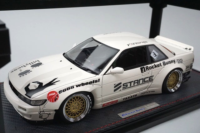 1:18 ignition model IG1134 Rocket Bunny S13 Version 2 17inch Mesh Wheels White