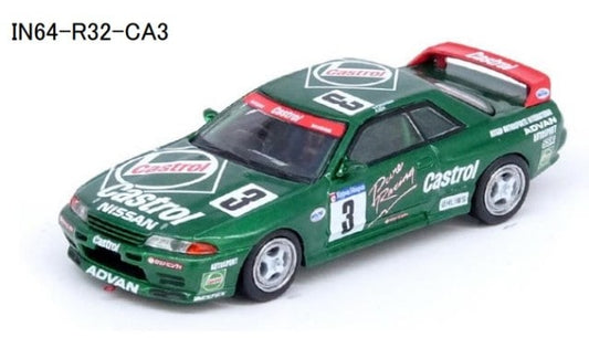 IN64-R32-CA3 INNO MODELS 1:64 Nissan Skyline GT-R (R32) #3 "Castrol" N1 Endurance Tsukuba 12h 1992