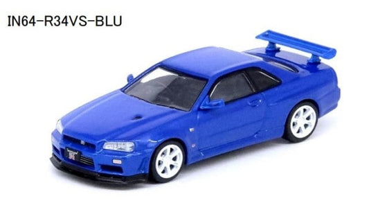 IN64-R34VS-BLU INNO MODELS 1:64 Nissan Skyline GT-R (R34) V-Spec II Nur Bayside Blue