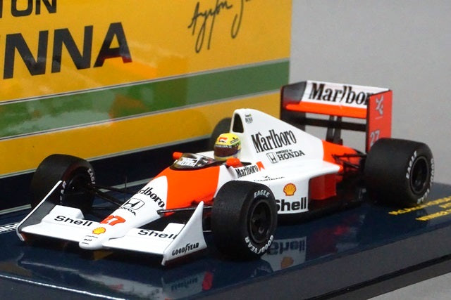 1:43 MINICHAMPS 547904127 McLaren Honda MP4/5B Monaco GP 1990 Winner #27 A.Senna Marlboro