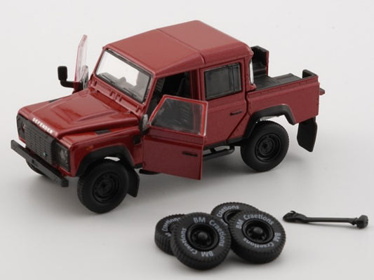 64B0268 BM CREATIONS 1:64 Land Rover Defender 110 2016 Pickup Orange LHD