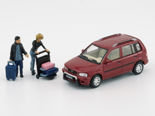 64B0310 BM CREATIONS 1:64 Mazda Demio 1994 Red LHD
