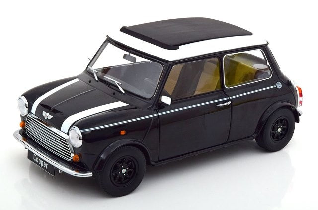 KKDC120072L KK scale 1:12 MINI COOPER Sunroof Black Metallic/White LHD