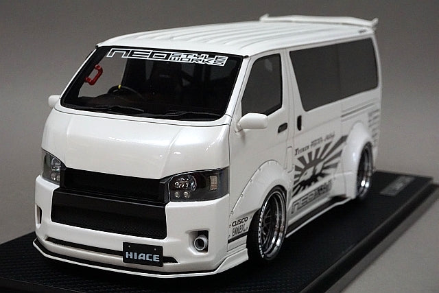 1:18 ignition model IG2804 T･S･D WORKS Hiace Pearl White Resin