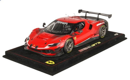 P18225A BBR 1:18 Ferrari 296 GT3 2022 with clear case model car