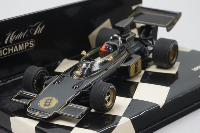 1:43 MINICHAMPS 430720008 LOTUS 72 World Champion 1972 E.Fittipaldi #8 Black x Gold