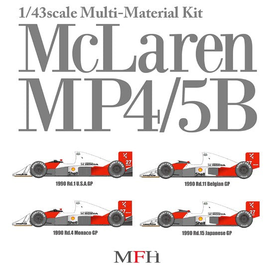 K547 Model Factory HIRO 1:43 McLaren MP4/5B Ver.B 1990 Belgian GP / Japan GP Multi-Material Kit