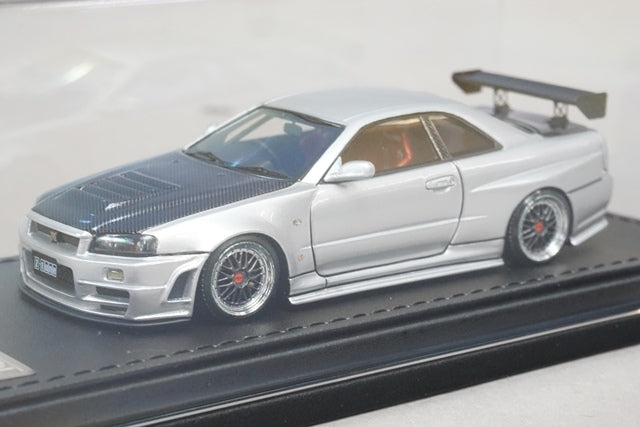 1:43 ignition model IG0605 Nissan NISMO R34 GT-R Z-tune Silver model car