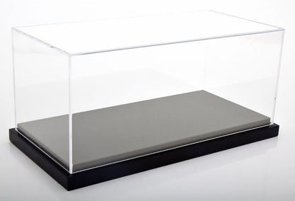 JC-L18GR Jewel Cases 1:18 Scale Acrylic Display Case with Leather Base (Size: Approx. 35.5 x 17 x 15.8cm) Gray