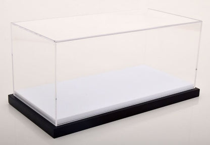 JC-L18WH Jewel Cases 1:18 Scale Acrylic Display Case with Leather Base (Size: Approx. 35.5 x 17 x 15.8cm) White