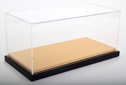 JC-L18BE Jewel Cases 1:18 1:18 scale acrylic display case with leather base (size: approx. 35.5 x 17 x 15.8 cm) Beige