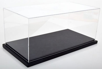 JC-L12BK Jewel Cases 1:12 Scale Acrylic Display Case with Leather Base (Size: Approx. 48 x 25 x 21cm) Black
