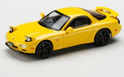 HJ644007BY Hobby JAPAN 1:64 Mazda RX-7 (FD3S) TYPE RS-R / Rotary Engine 30th Anniversary Limited Edition Sunburst Yellow